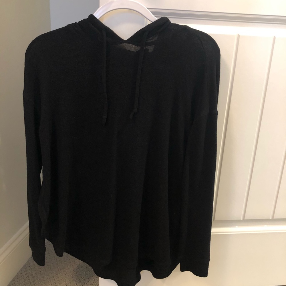 Black long sleeve, hooded!